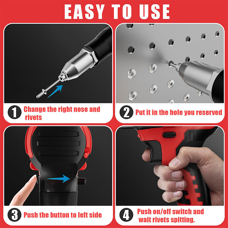 Sakerplus Brushless Rivet Gun Tool for Rivets