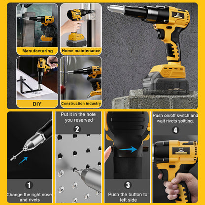 Sakerplus Brushless Rivet Gun Tool for Rivets