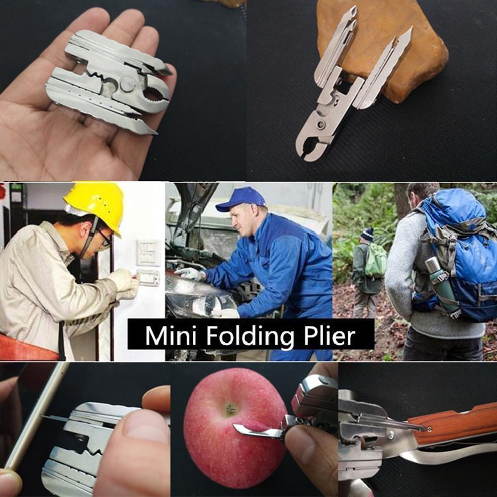 Hirundo 15 in 1 Multi-tool Pliers Tool Keychain Stainless Steel Combination EDC Tool