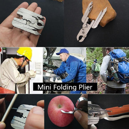 Hirundo 15 in 1 Multi-tool Pliers Tool Keychain Stainless Steel Combination EDC Tool