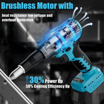 Sakerplus Brushless Rivet Gun Tool for Rivets