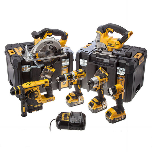 DeWalt TDKIT6x3 XR 18V 6 Piece Kit with 3x 5.0Ah Batteries IDEW005AH