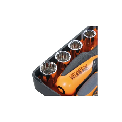 Assortment of 11 hexagon sockets, 21 bits and 7 accessories